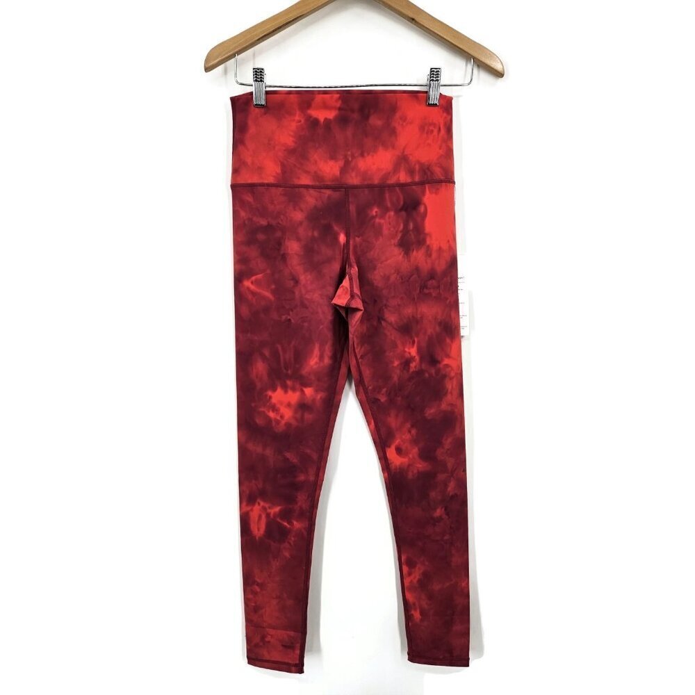 New Glyder Pure Legging Womens L Cherry Red Tonal Dye High Waist